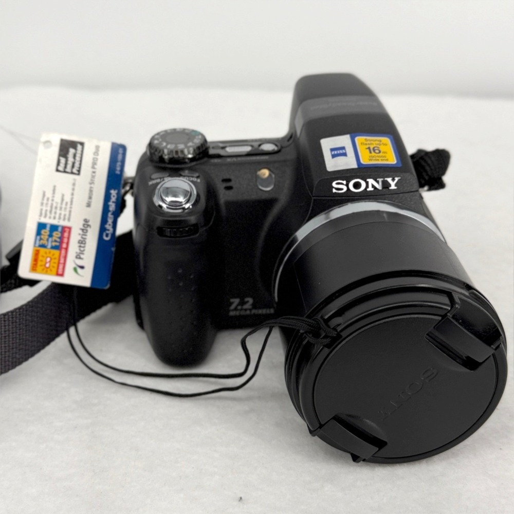 Sony Cyber-shot DSC-H5 Digital Camera 7.2MP 12x Optical Zoom Black Carl Zeiss